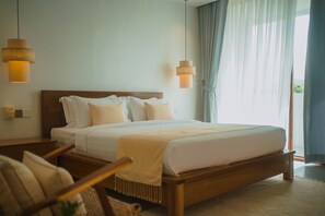 Habitación doble Deluxe, 1 cama King size, vista a la montaña | Ropa de cama hipoalergénica y minibar 