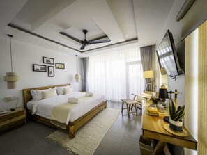 Chambre Double Deluxe, 1 très grand lit, vue montagne