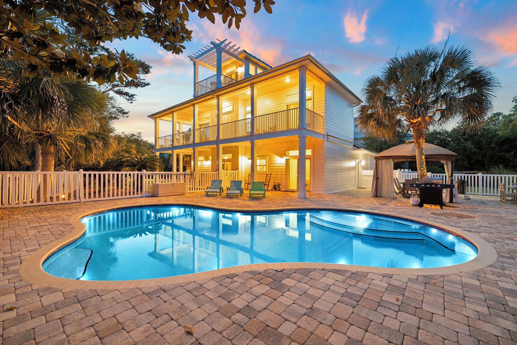 A heated pool