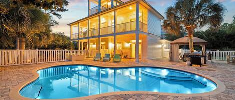 A heated pool