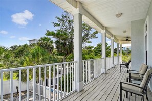 Terrace/patio - Coastal Retreat w/Private Pool + Firepit | 3-Min Walk to Beach Access | 4 Bikes (Seacrest Beach West)
