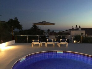 Outdoor pool - 3min. Walk to the beach, Villa Bini  Perla, sea view, sunny, quiet location (Binibequer)