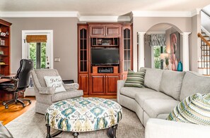 Smart TV, caminetto, monitor per computer