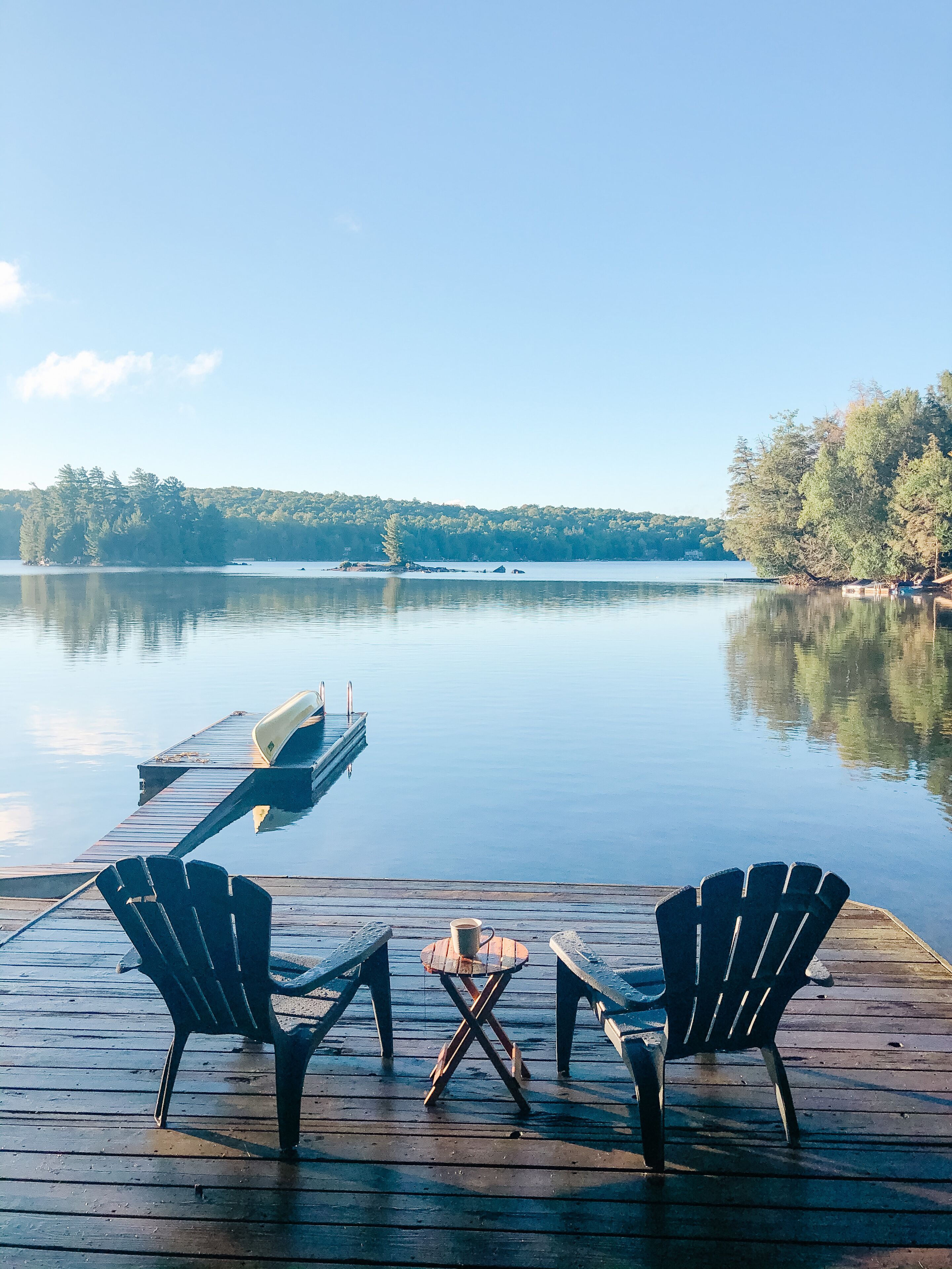 Coffee on the dock 