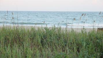 Beach nearby, sun loungers, beach towels