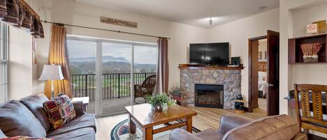 Télévision, cheminée