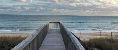 On the beach, beach towels