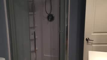 Hair dryer, towels, toilet paper