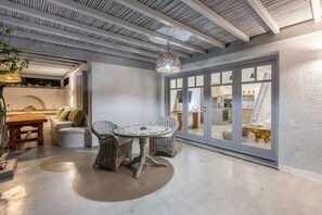 Outdoor dining - Villa Valente in Mykonos with two pools! (Mykonos)