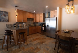 Fridge, microwave, oven, stovetop - Stunning, Conveniently Located 2-BR Condo Close To Legendary Vail, CO Ski Slopes (Vail)