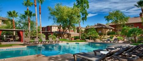 Outdoor pool, a heated pool