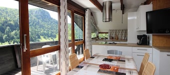 Mont-Dore: Cozy chalet with WIFI for 9 people