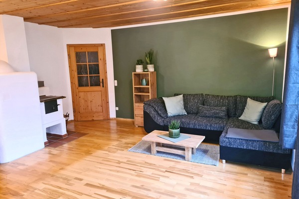 Ferienwohnung Berglust 62 qm separates Schlafzimmer und Terrasse-Wohnraum