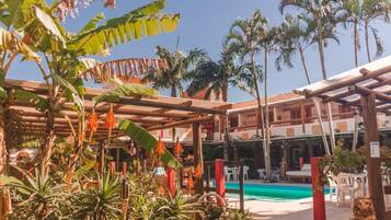 Outdoor pool, open 8:00 AM to 8:30 PM, sun loungers