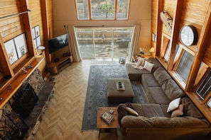 TV, fireplace, video games