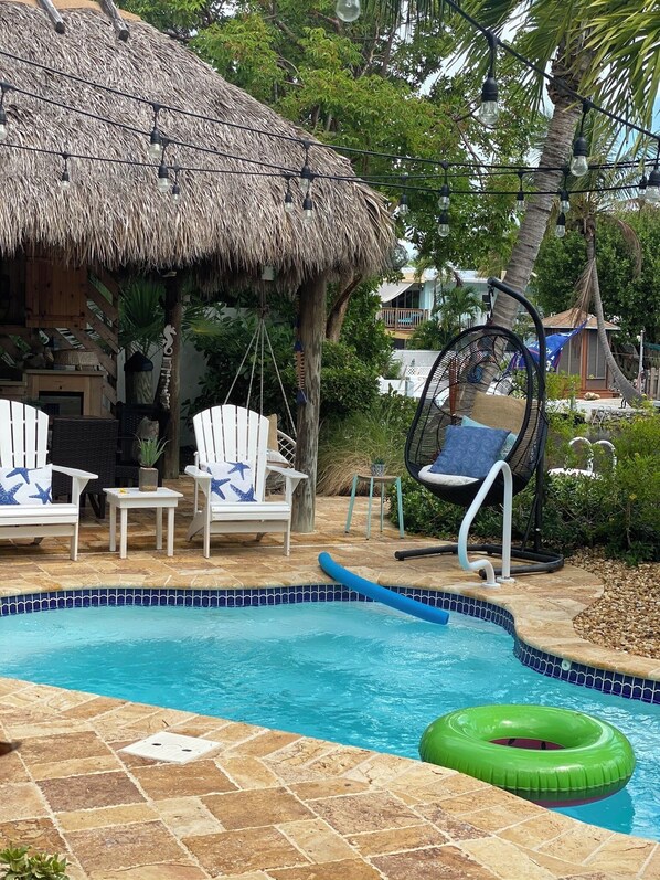 Outdoor pool, a heated pool