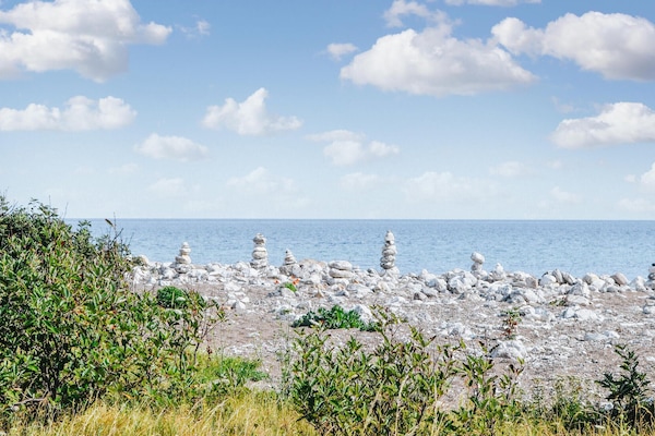 Vlak bij het strand, vissen