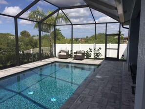 Outdoor pool, a heated pool