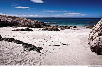 Home in remote Patagonia by the sea