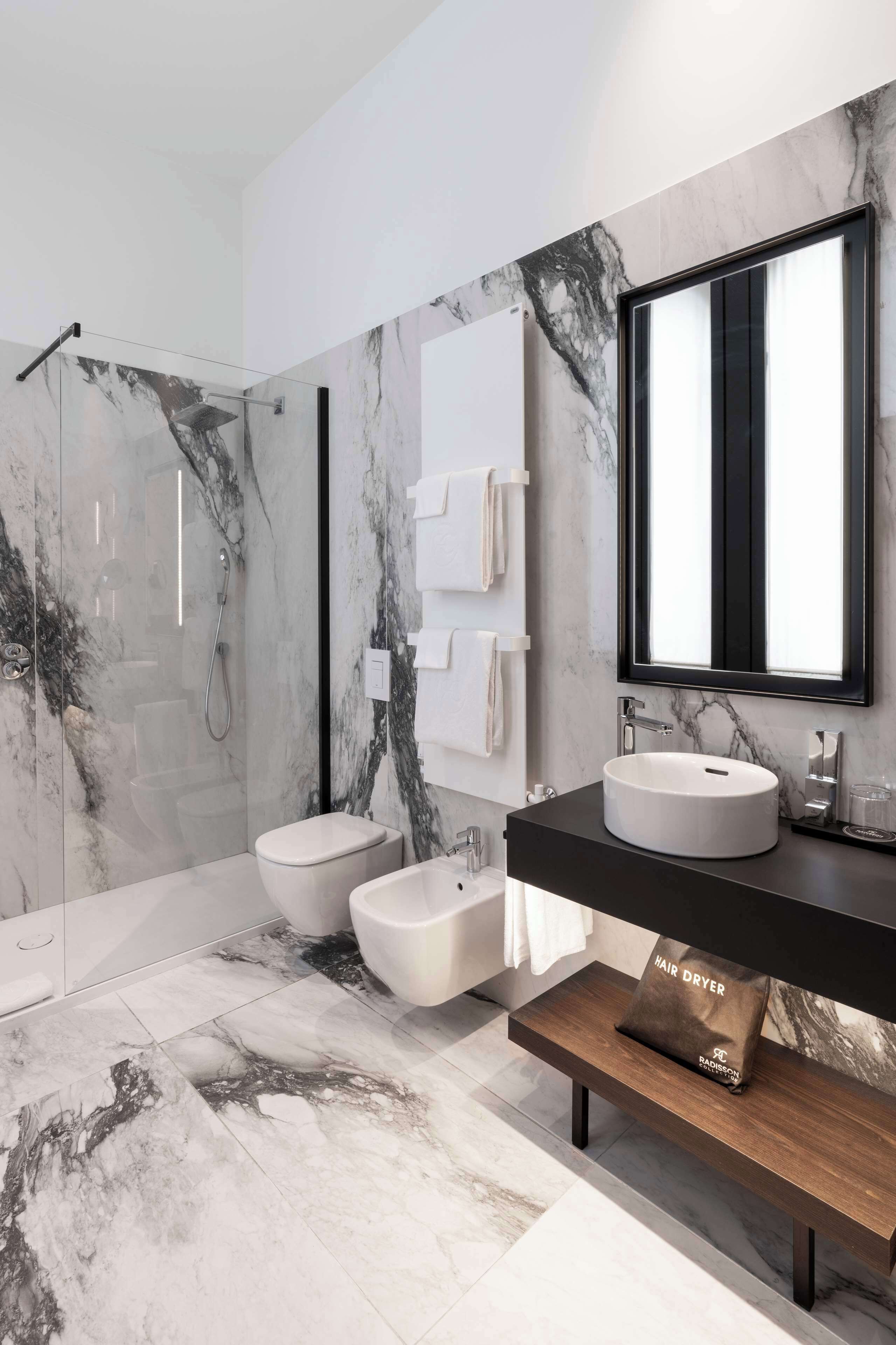 superior room (collection) | bathroom | rainfall showerhead, hair dryer, bathrobes, slippers