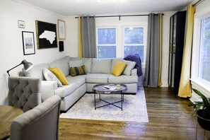 Smart TV, fireplace, foosball, table tennis