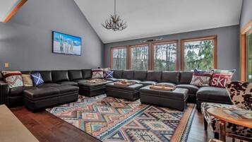 Smart TV, fireplace, video games, books