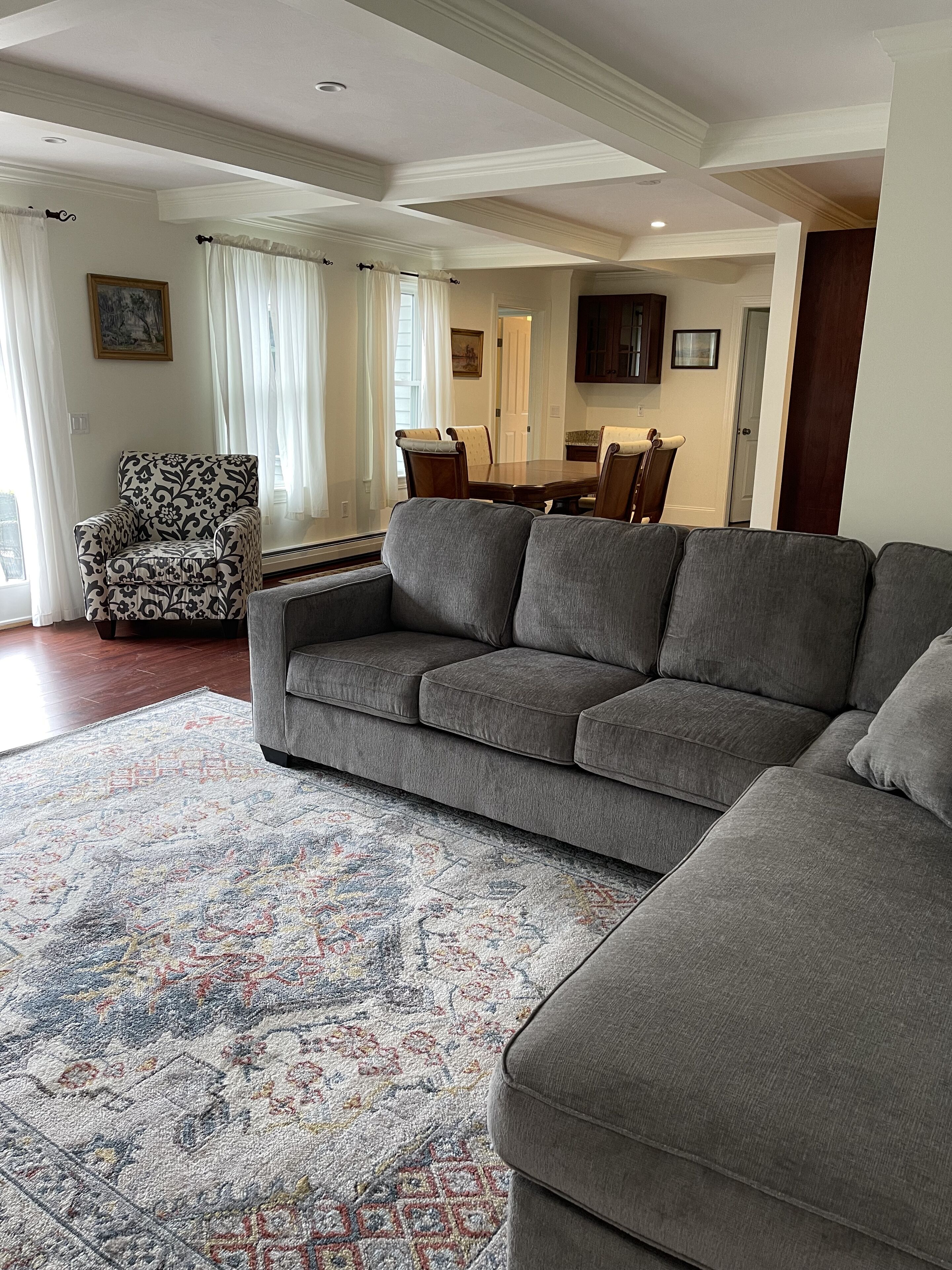 Smart TV, DVD player, video library, stereo