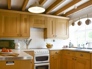 Fridge, microwave, oven, toaster