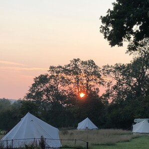 Cabin, 1 Queen Bed | Property grounds - Cosy Glamping 4m Bell Tent in Rural Herefordshire (Hereford)