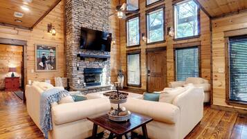 Télévision, cheminée