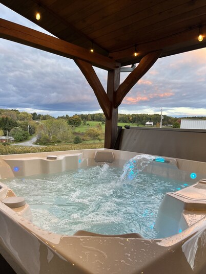 Custom Finger Lakes home near Ithaca with hot tub 