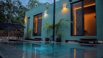 A heated pool