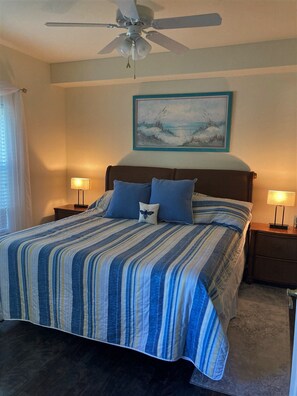 2 bedrooms, iron/ironing board, WiFi, bed sheets