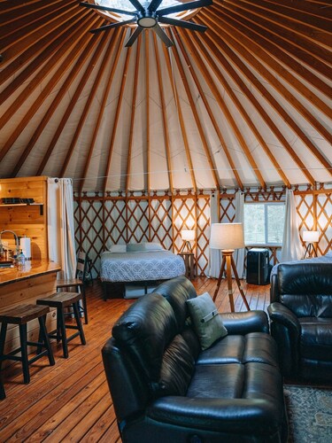 Private Yurt on 20 Wooded Acres, Pet-Friendly