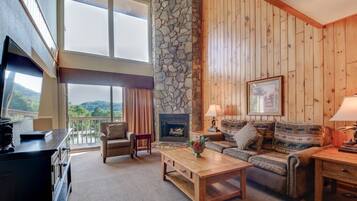 Télévision, cheminée