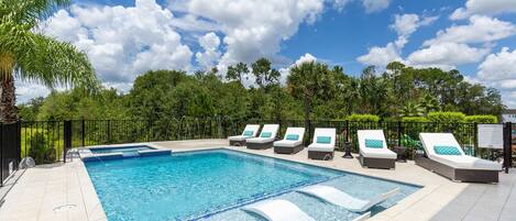 Outdoor pool, a heated pool