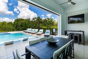 Outdoor pool, a heated pool