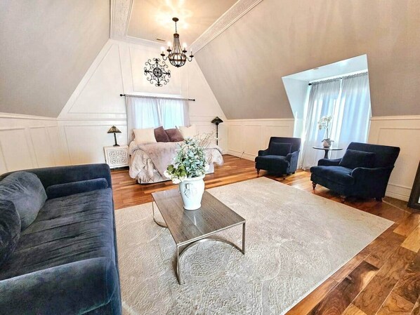 Smart TV, fireplace, foosball, table tennis