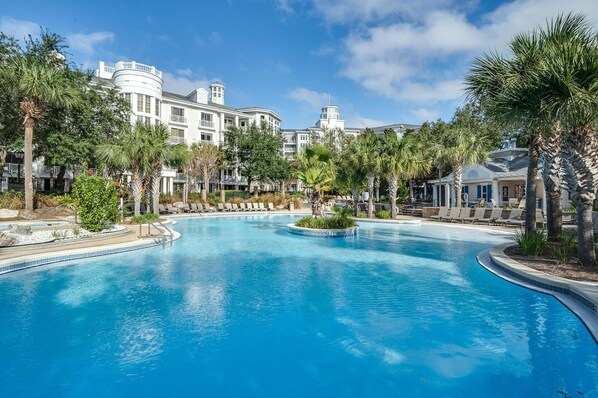Outdoor pool, a heated pool