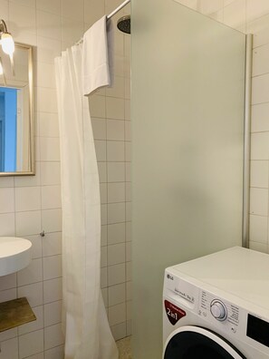 Shower, hair dryer
