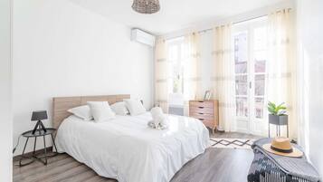 3 chambres, fer et planche Ă repasser, Wi-Fi, draps fournis