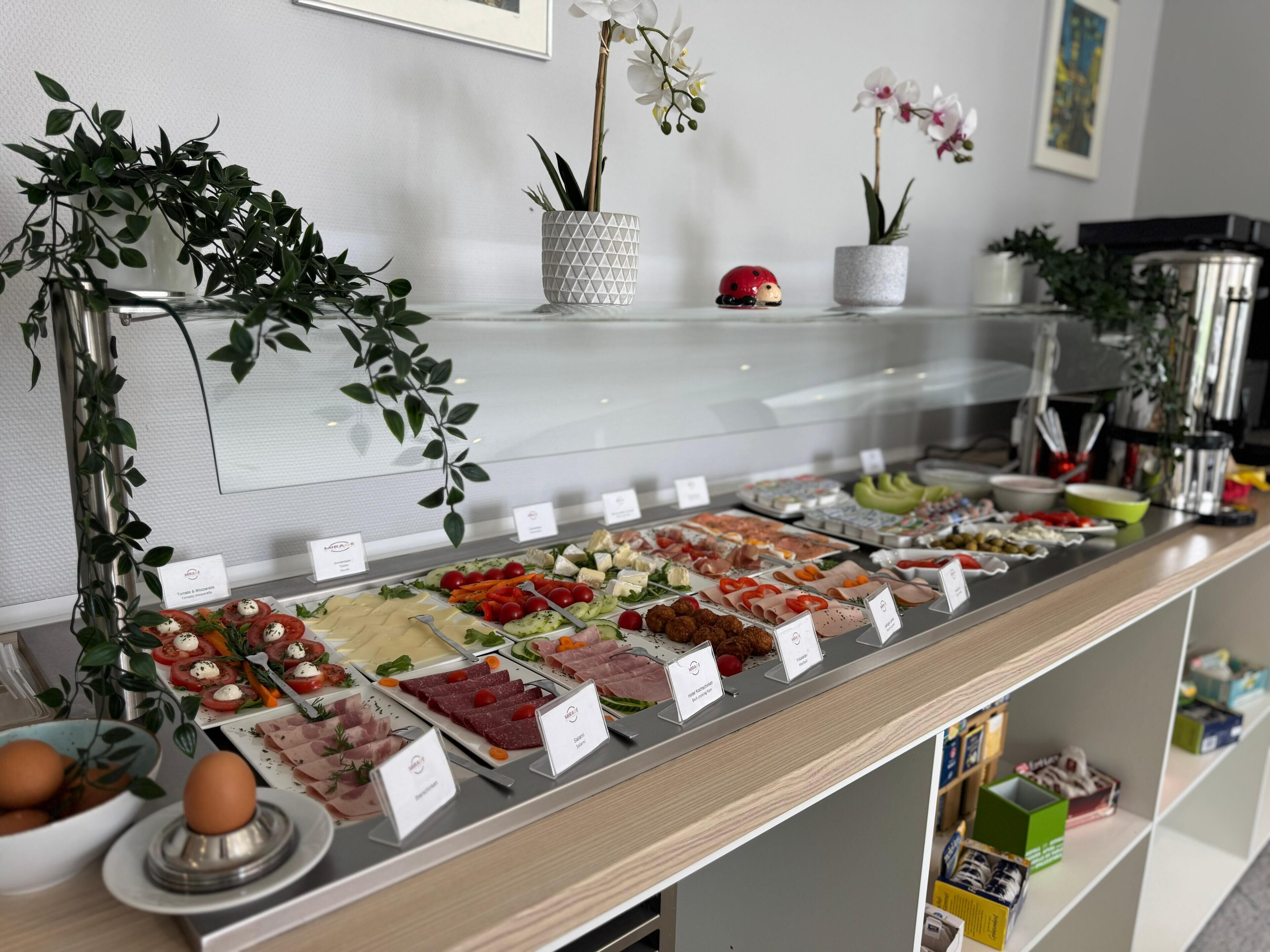 daily buffet breakfast (eur 15 per person)
