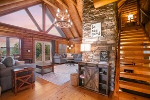 Smart TV, fireplace, table football, ping pong