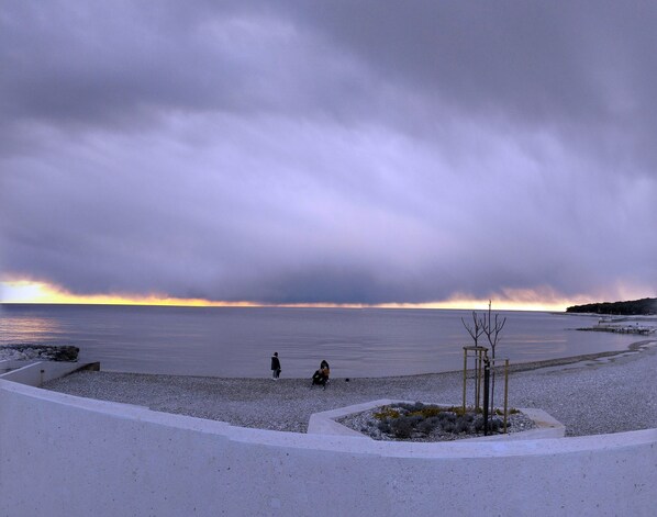 Vlak bij het strand
