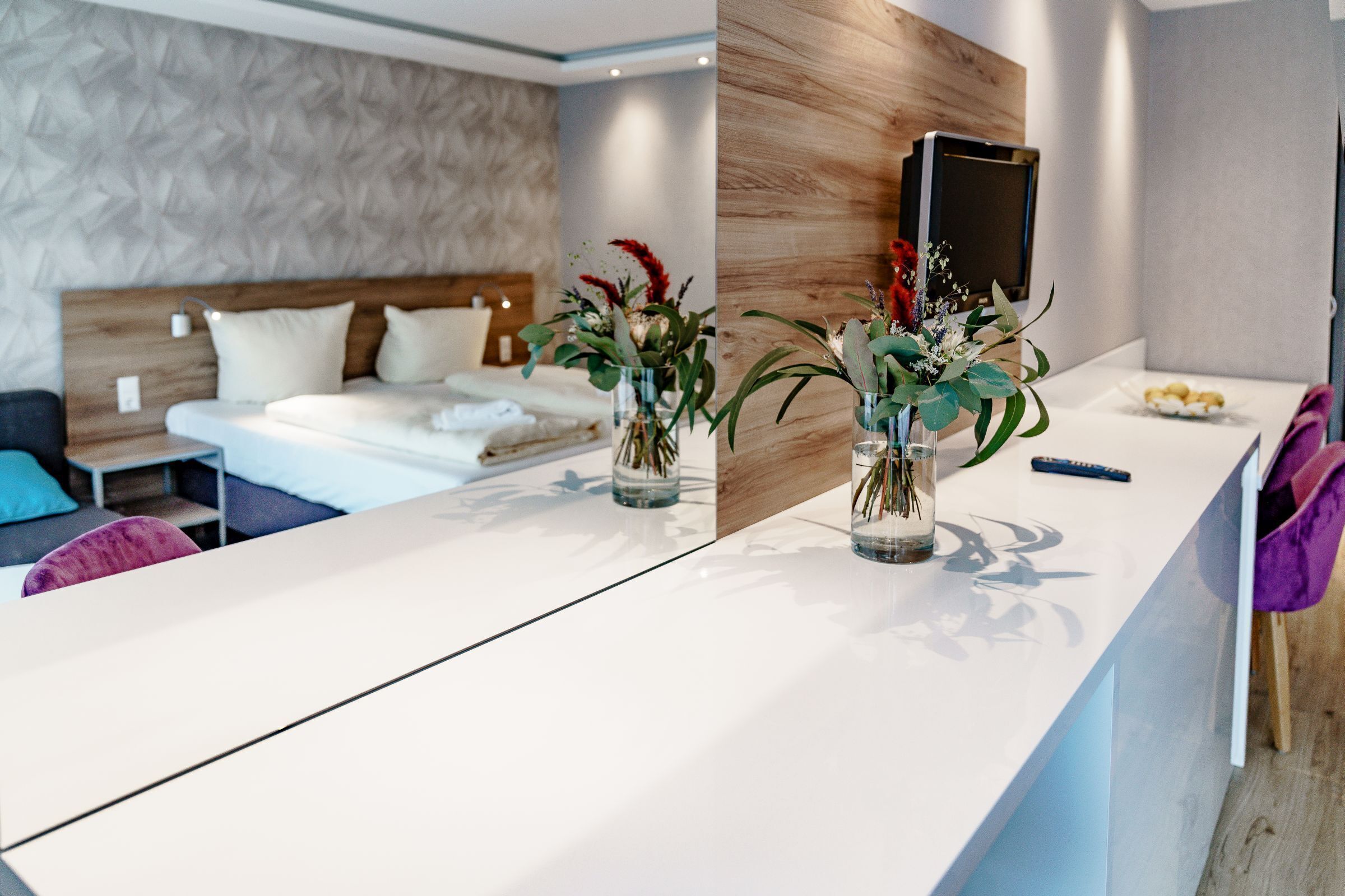 1 chambre, bureau, accès Internet, draps fournis