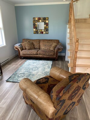 Televisio, DVD-soitin, kirjoja, videokirjasto