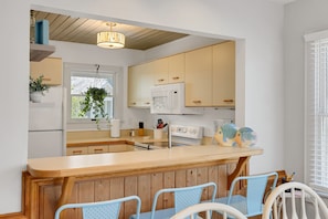 Fridge, microwave, oven, stovetop - Soundside home in The Village at Nags Head! (Nags Head)