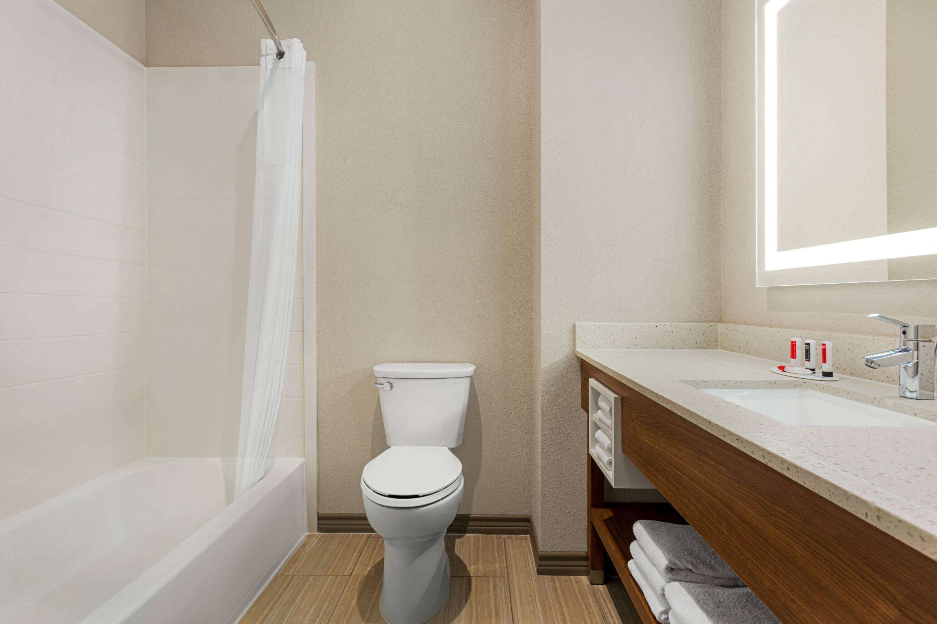 free toiletries, hair dryer, towels