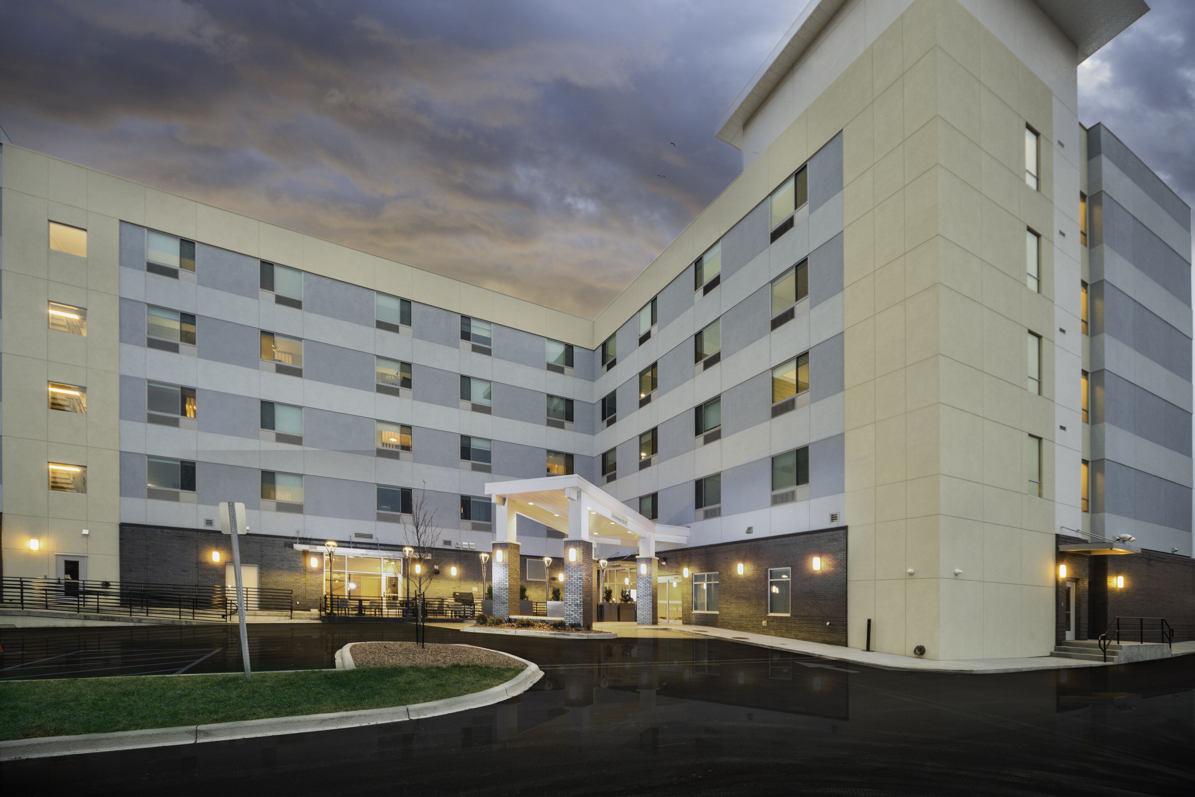 Front of property - evening/night