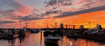 Bristol Harbor Waterfront House in Historic Downtown with Sunsets over Harbor